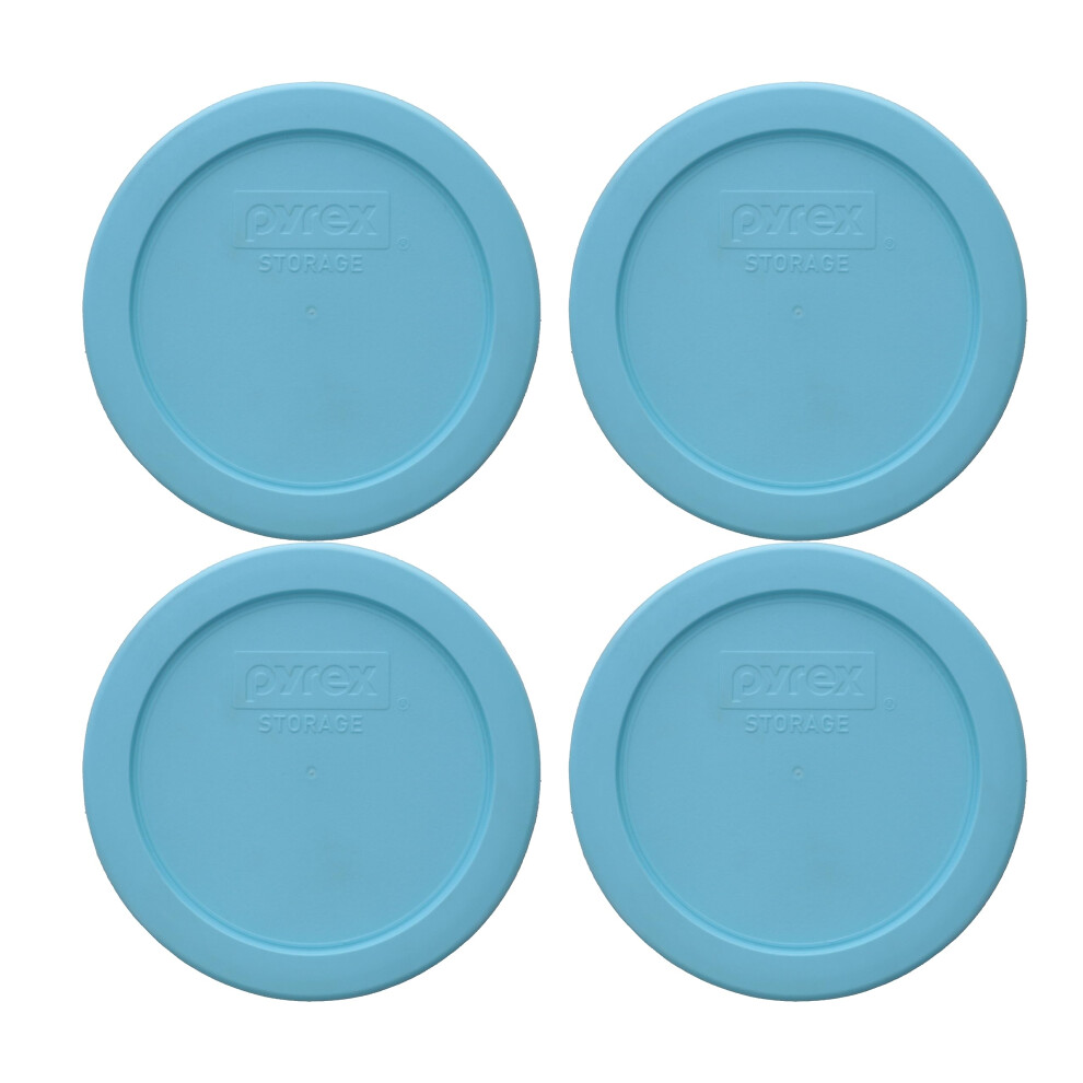 Pyrex 7200PC 2Cup Splash Blue Replacement Food Storage Lid  4pack Made in the USA