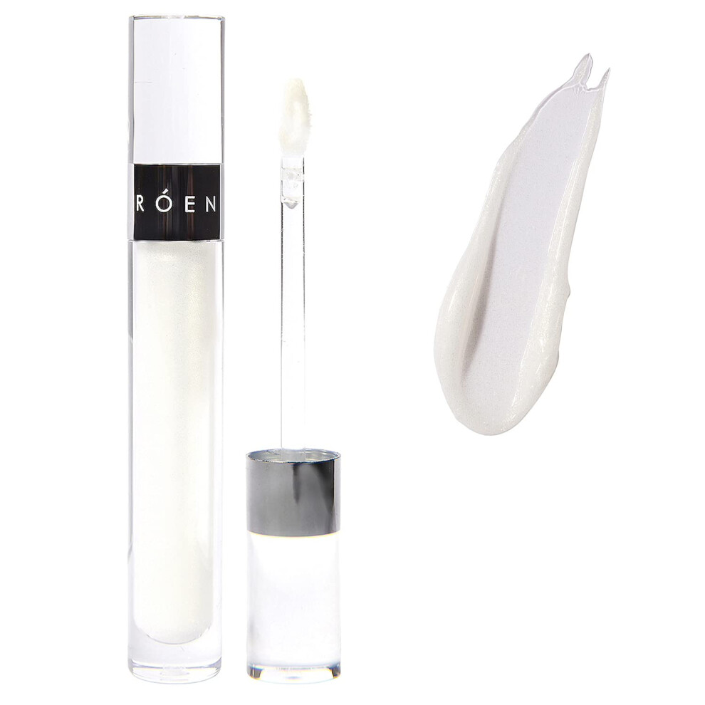 ROEN  Natural Kiss My Liquid Lip Balm Shimmer  Vegan  CrueltyFree  Clean Makeup COSMO  Clear With Gold Shimmer