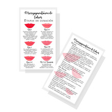 Boutique Marketing LLC Scheda di Cura Post-Trattamento Lip Blush | Micropigmentazione Labiale | 50 Pezzi | 2 x 3,5 Pollici