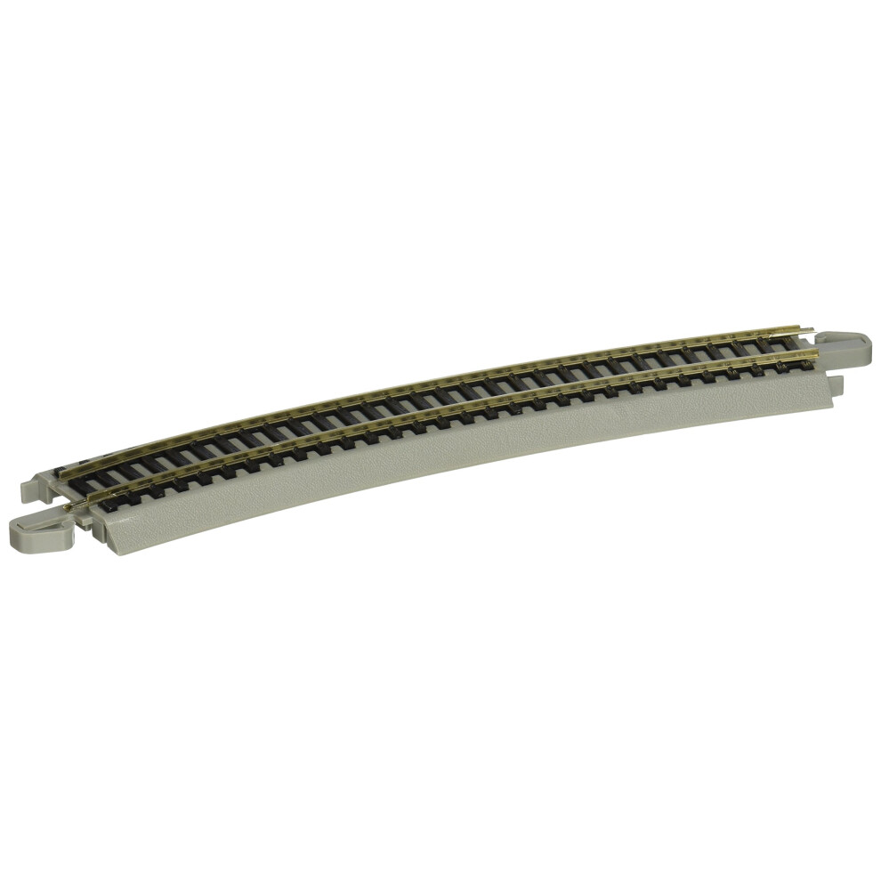 Bachmann Trains  SnapFit EZ TRACK 22    RADIUS CURVED TRACK  BULK 50 pcs  NICKEL SILVER Rail With Gray Roadbed  HO Scale