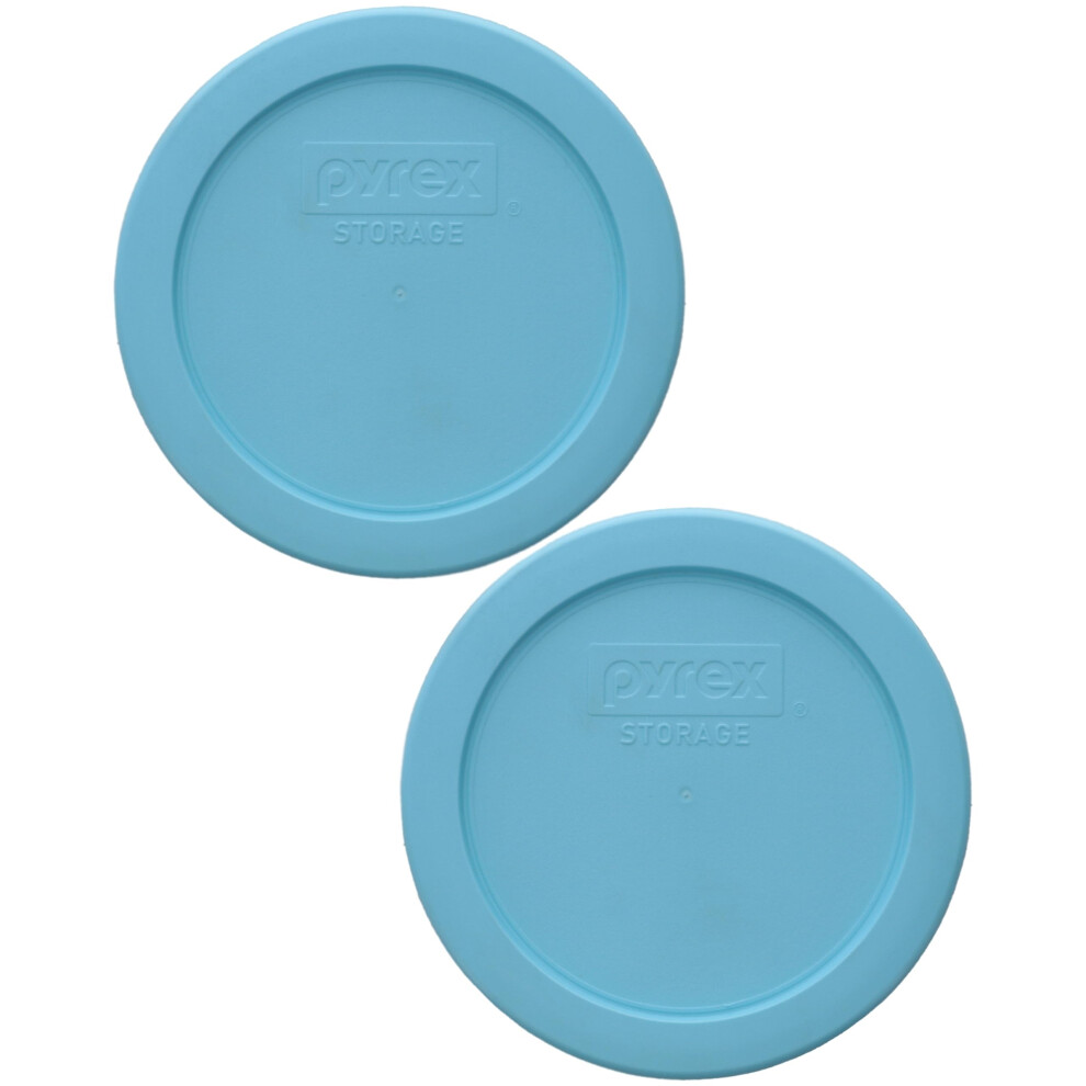 Pyrex 7200PC 2Cup Splash Blue Replacement Food Storage Lid  2Pack Made in the USA