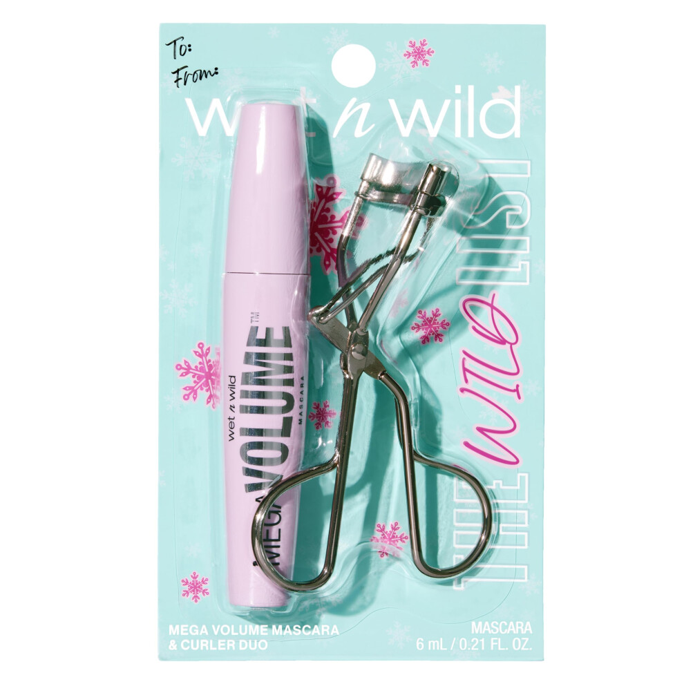 wet n wild The Wild List Mega Volume Mascara and Curler Duo  Holiday Gift Sets  Stocking Stuffers