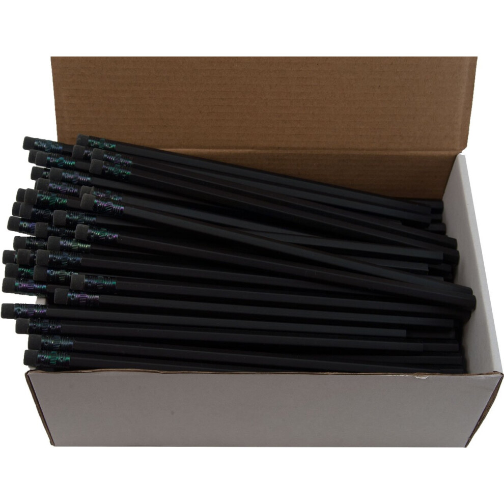 Hex Pencils Full Size Hex Pencil with 2 Lead Available in a Variety of Colors Tested Non Toxic Latex Free Eraser Classro