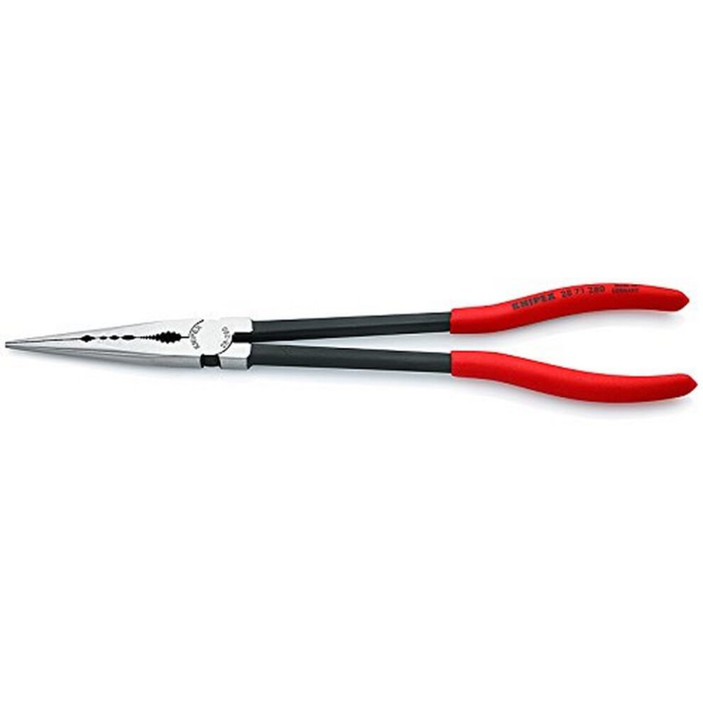 KNIPEX Tools  Extra Long Needle Nose Pliers  Straight Jaws 2871280  Red