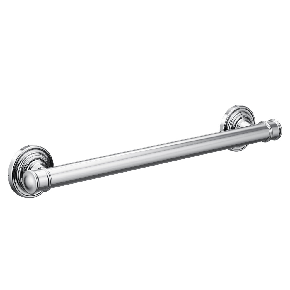 Moen Yg6418ch Bathroom Safety 18-Inch Stainless Steel Traditional Bathroom Grab Bar Chrome