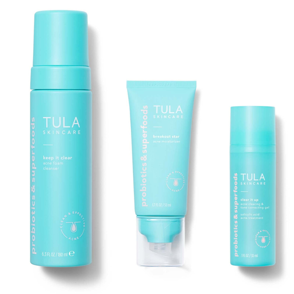 TULA Skin Care Acne Heroes Level 3 Acne Clearing Routine  An Effective  Gentle  and Complete AcneClearing Routine for Mild to