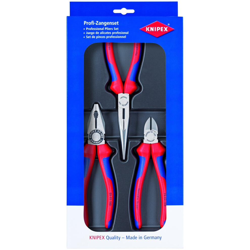 KNIPEX Tools  3 Piece MultiComponent Combination  Long Nose  Diagonal Set 2011