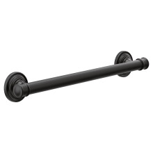 Moen Belfield YG6418BL Barre d'appui traditionnelle en acier inoxydable pour salle de bain Noir mat 45,7 cm