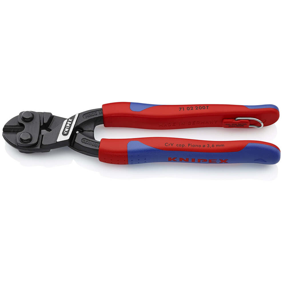 KNIPEX Tools  CoBolt Compact Bolt Cutters  MultiComponent  Tethered Attachment 7102200TBKA