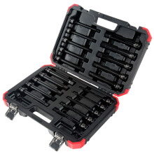 SUNEX TOOLS 2637L Juego Maestro de 20pc de Conductor Hexagonal de Impacto 1/2"