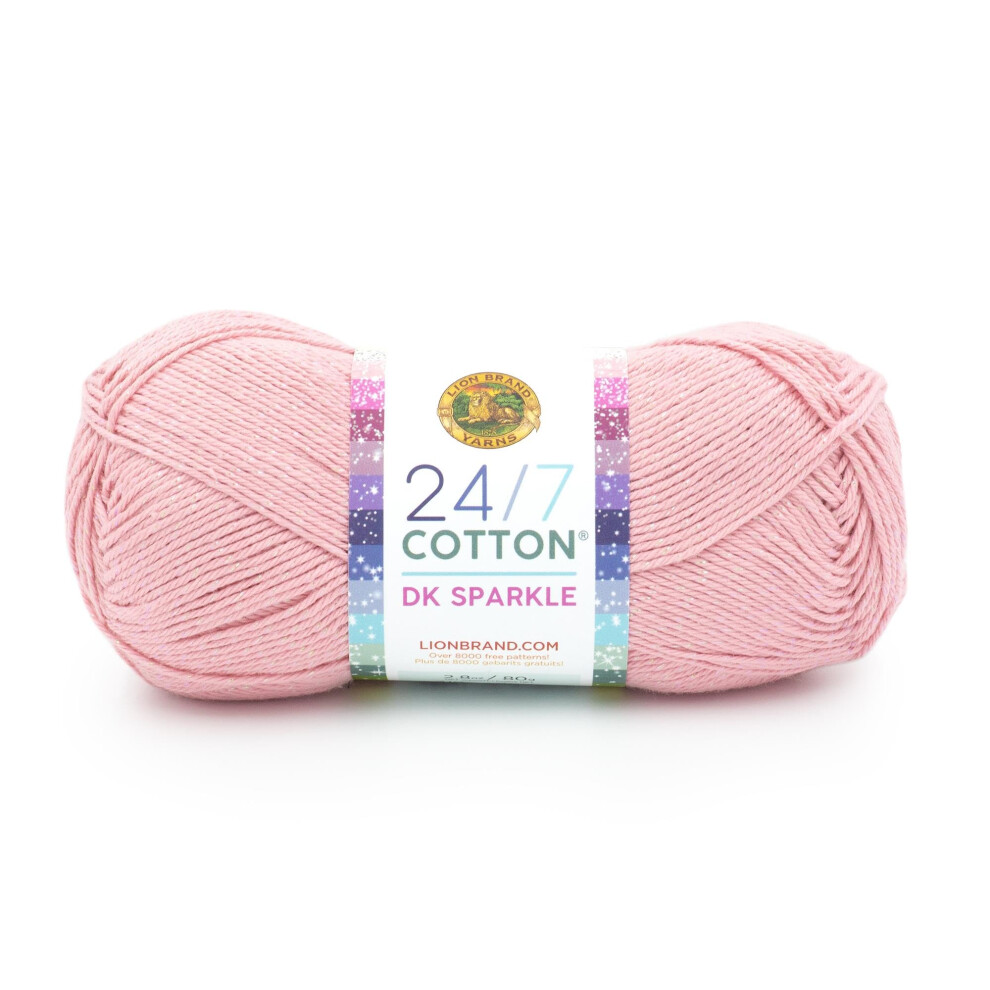 Lion Brand Yarn 247 Cotton Dk Yarn  1 Pack  Pink Diamond