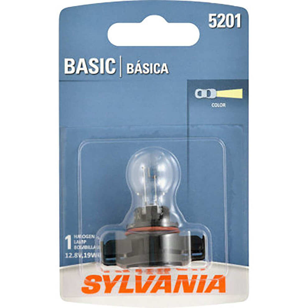 SYLVANIA  5201 Basic  Incandescent Halogen Light Bulb for Fog and Daytime Running Lights Contains 1 Bulb