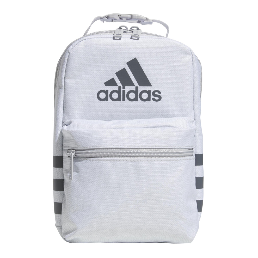 adidas Santiago Insulated Lunch Bag 65L with clip lock handle  Twill WhiteLGH Solid GreyOnix Grey  One Size