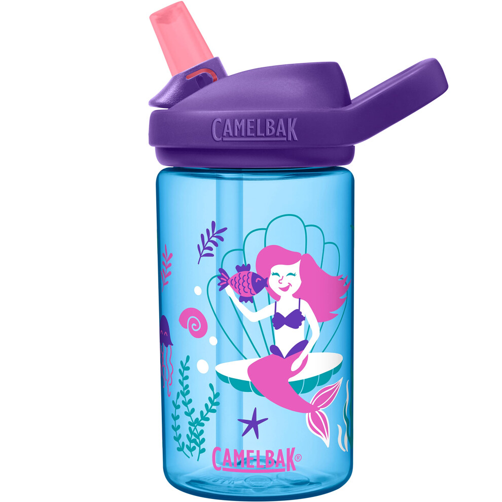 CamelBak eddy 14oz Kids Water Bottle with Tritan Renew  Straw Top  LeakProof When Closed  Magical Mermaids