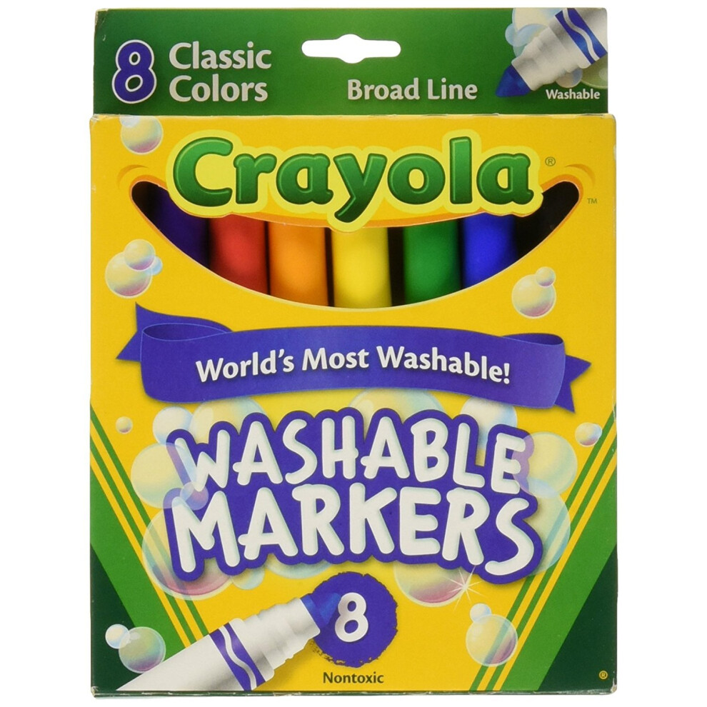 8 ct Crayola Broad Line Washable Markers