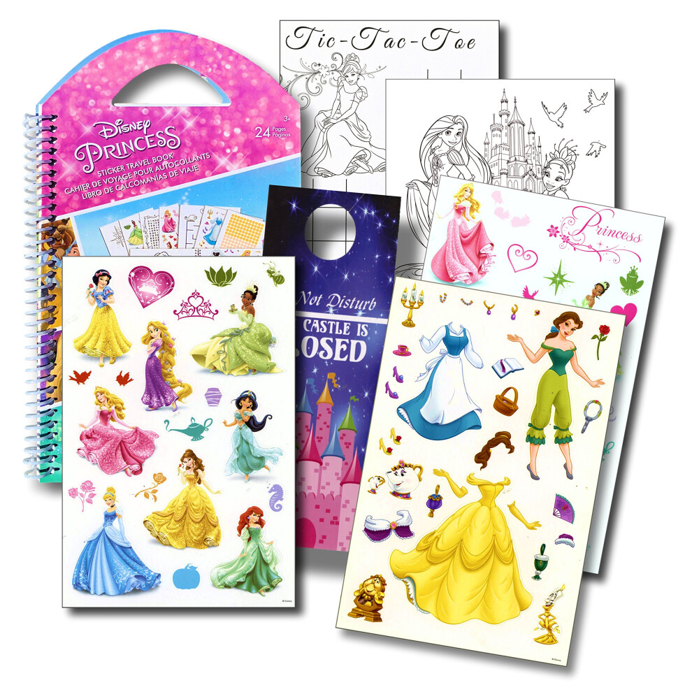 Disney Princess Stickers Travel Activity Set with Stickers  Activities  and Castle Door Hanger