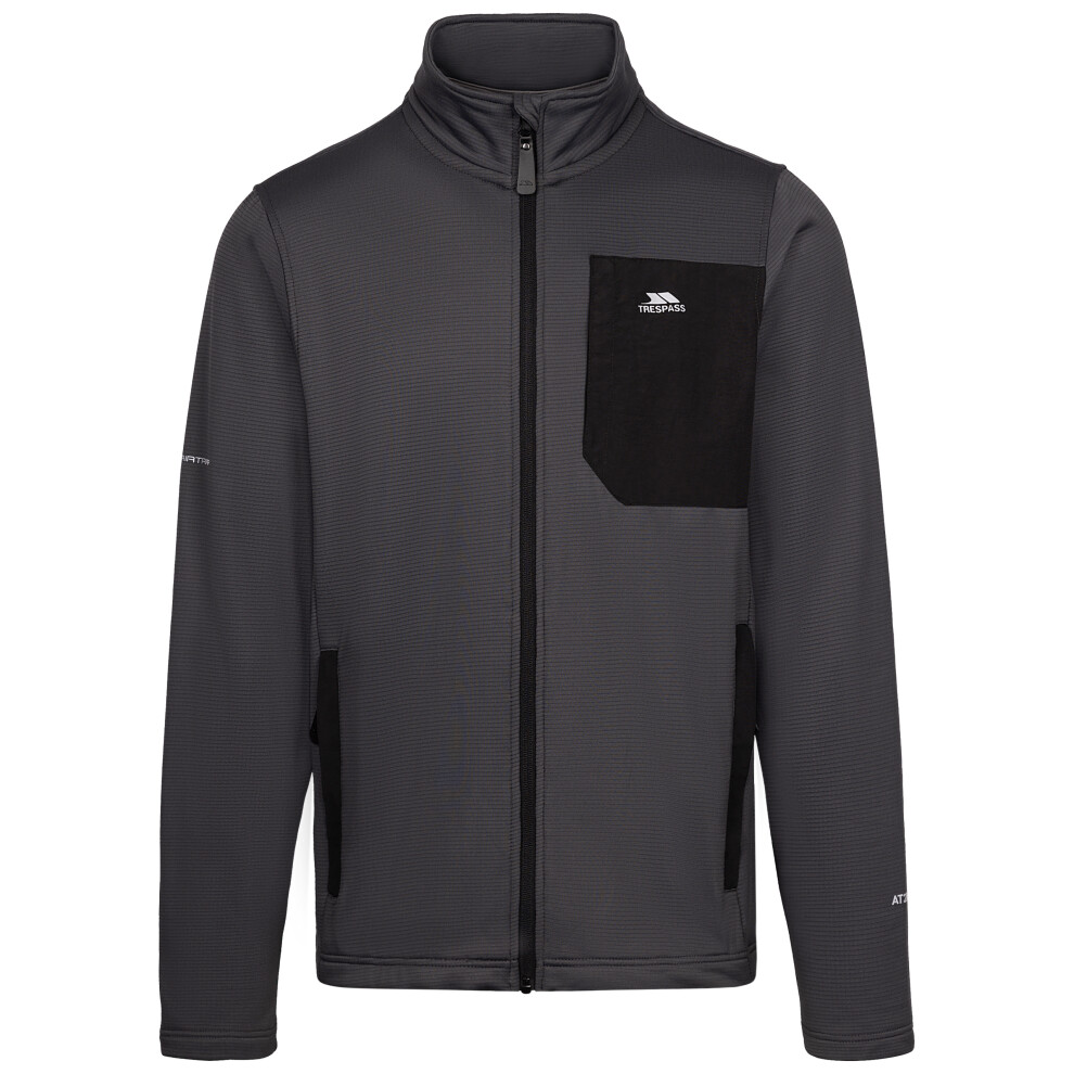 (L, Storm Grey) Trespass Mens Full Zip Fleece AT200 Arranfore