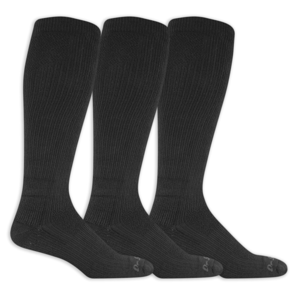 Dr Scholls Mens Athletic  Work Compression Over The Calf  1 3 Pair Packs Moisture Management Sock  Black  1315 US