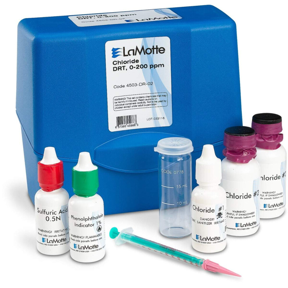 LaMotte 4503DR02 Model PSCDR Chloride Direct Reading Titrator Individual Test Kit  0200ppm020 000ppm Range  4ppm400ppm Se