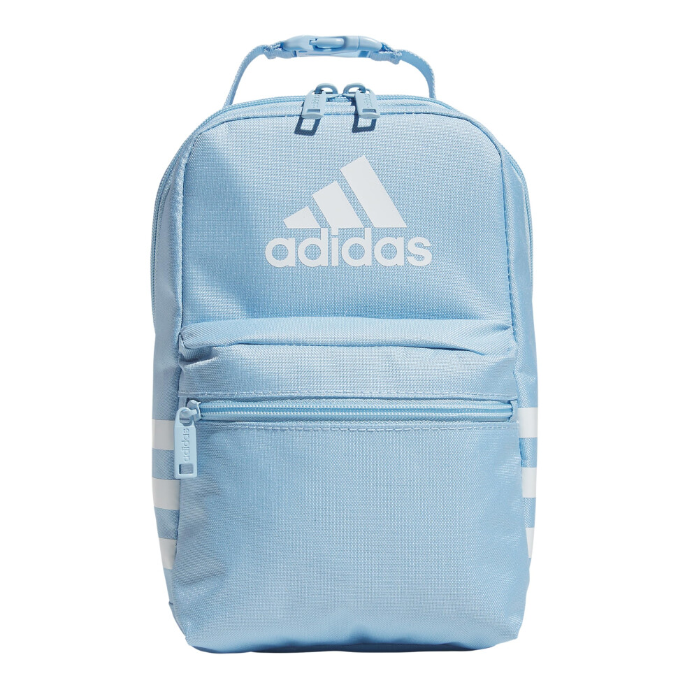 adidas Santiago Insulated Lunch Bag 65L with clip lock handle  Clear Sky BlueWhite  One Size