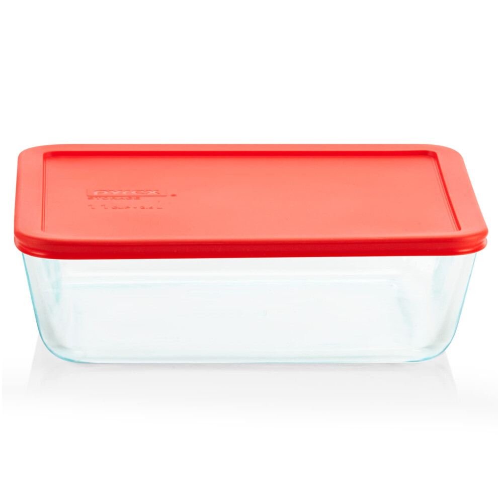 Pyrex Simply Store Glass Food Storage Container  Snug Fit NonToxic Plastic BPAFree Lids  Freezer Dishwasher Microwave Safe  11