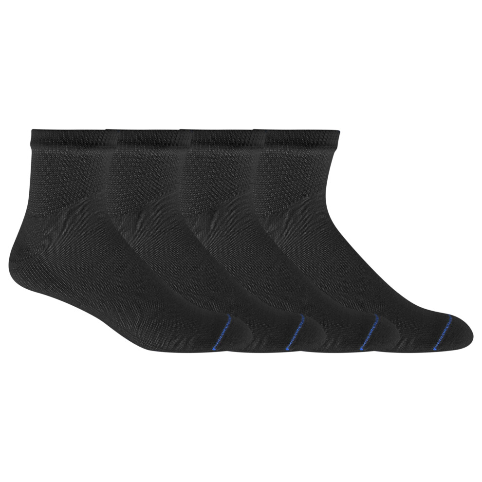 Dr Scholls Mens 4 Pack Diabetic and Circulatory Non Binding Ankle Casual Sock  Black  Shoe Size 712 US