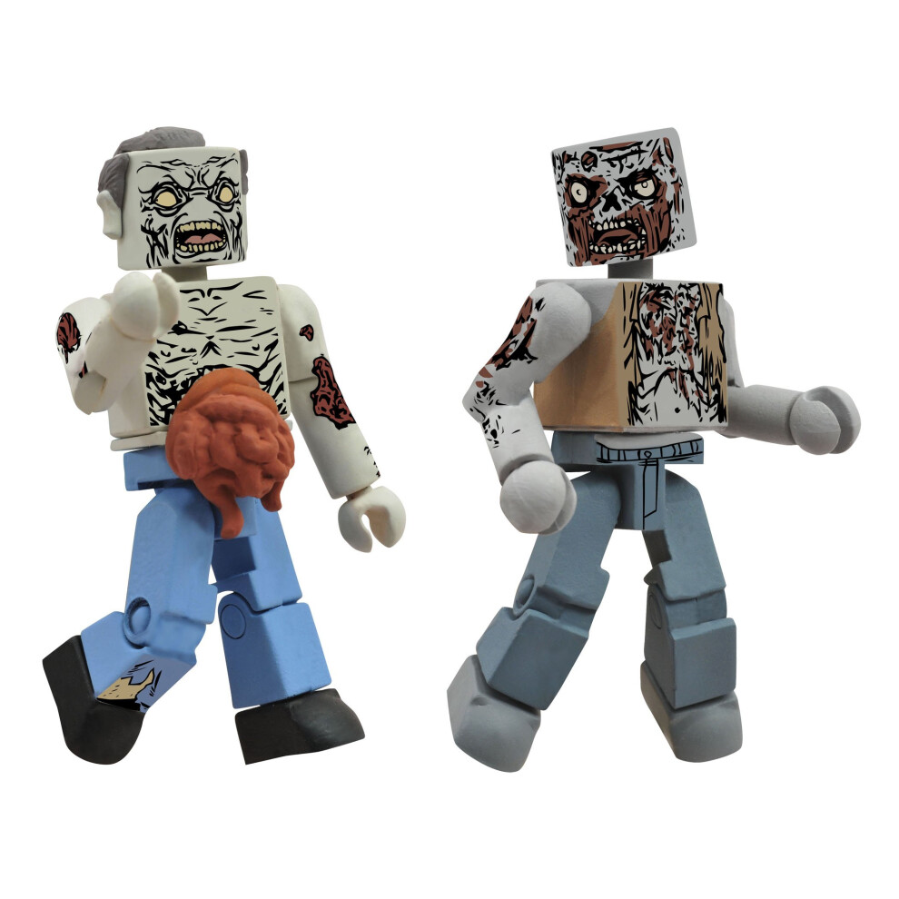 Diamond Select Toys Walking Dead Minimates Series 1 Herd Zombies  2Pack