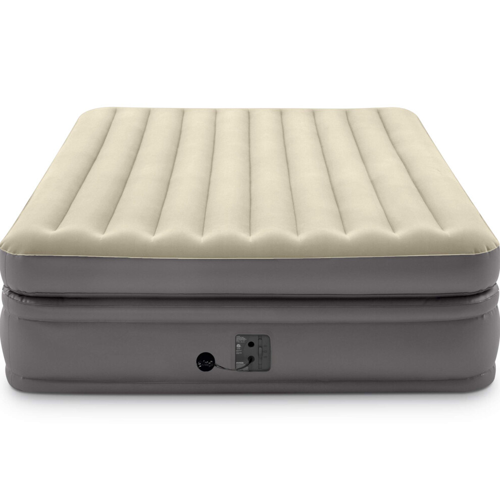 Intex 64163EP Comfort Elevated Portable Airbed with FiberTech Technology and Builtin Air Pump  Queen