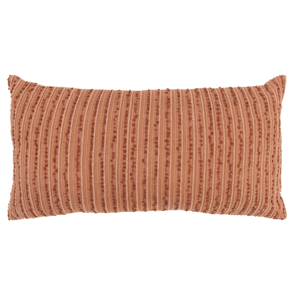 Coussin D?Coratif En Coton M?Lang? ? Rayures Terra Cotta 14 X 14-image