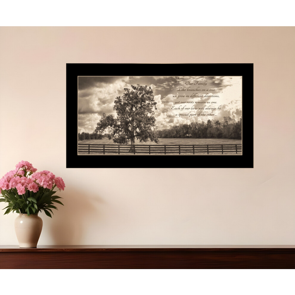 Impression Murale Encadr?E Noire ? Notre Famille ?-image