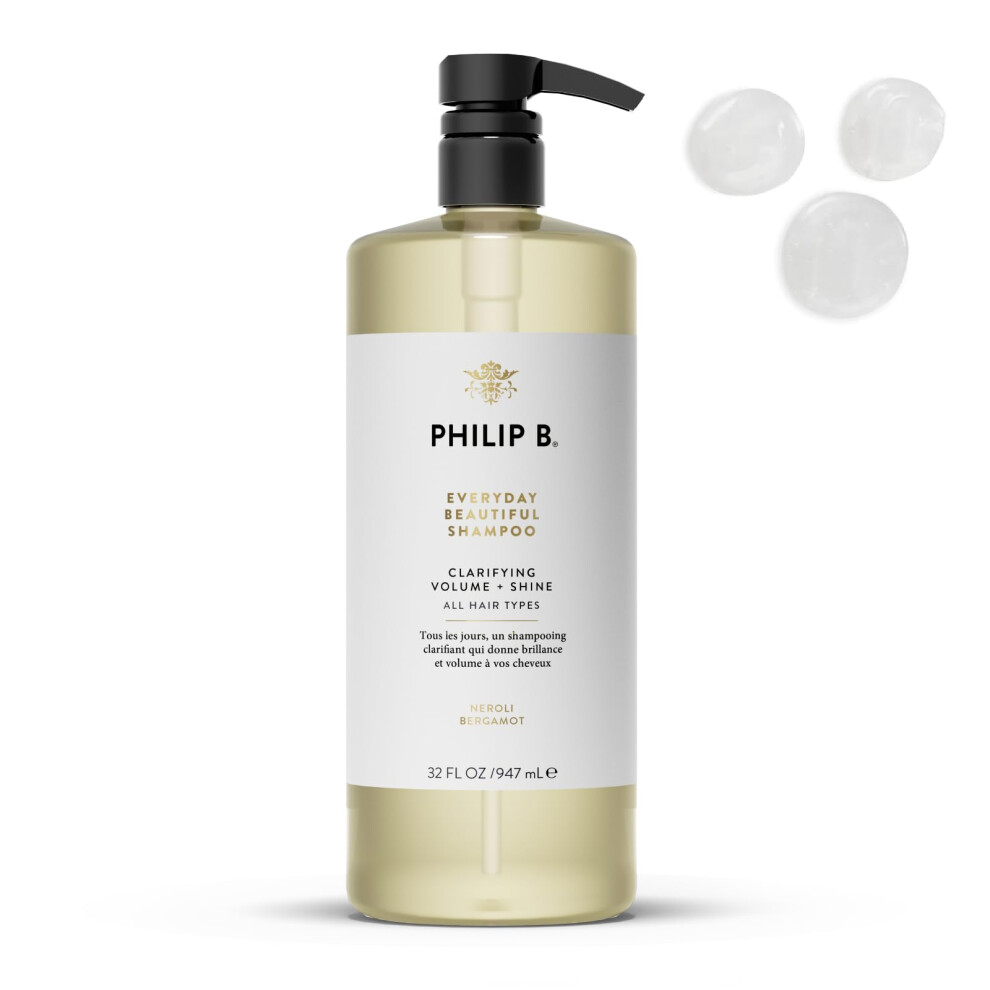 PHILIP B Everyday Beautiful Shampoo  32 fl oz 947 ml  Clarifying  Volumizing and Shine Enhancing  Removes Excess Buildup