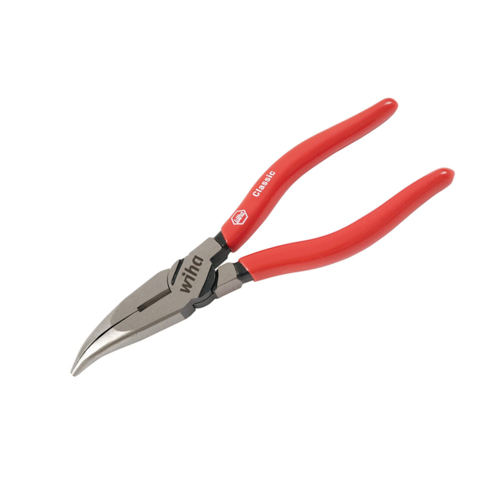 Wiha 32625 Bent Long Nose Pliers With Cutters  8Inch  Copper