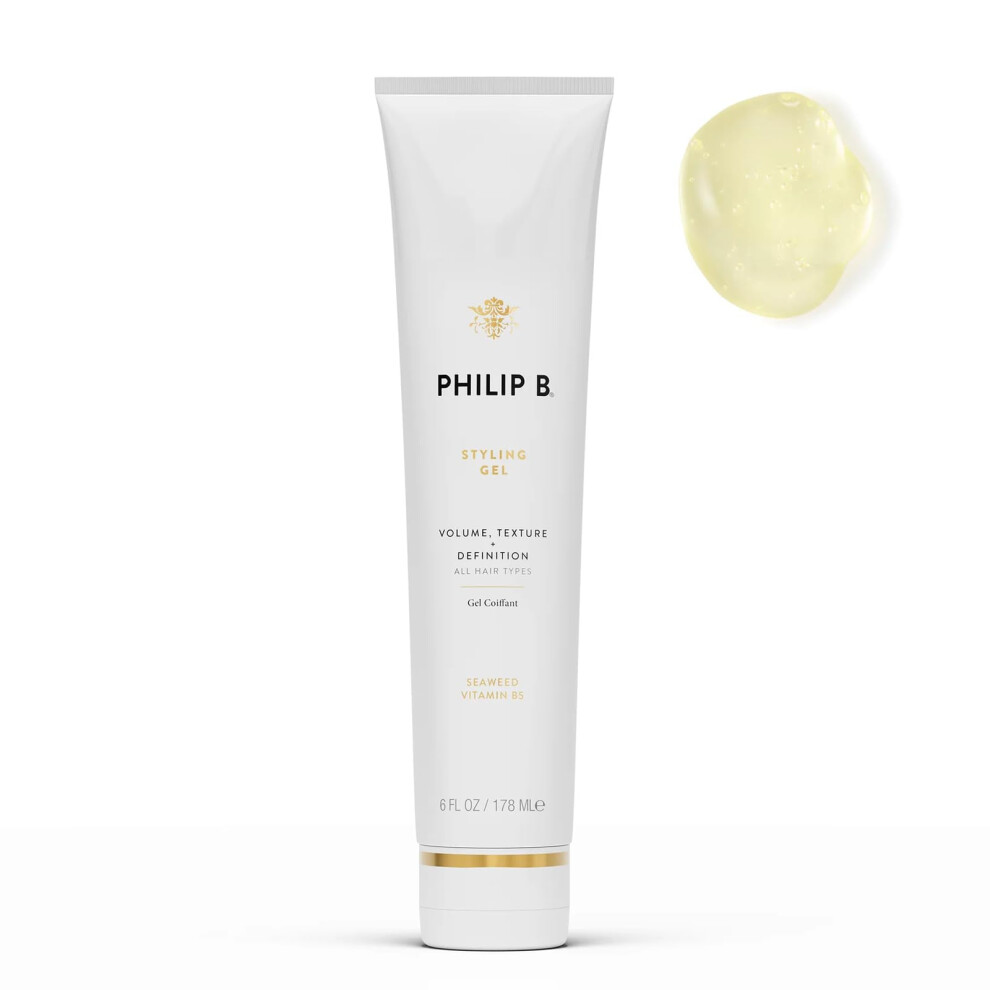 PHILIP B Styling Gel 6 oz 178 ml  SoftHold Hair Gel Enhances Body and Texture for Definition and Curl