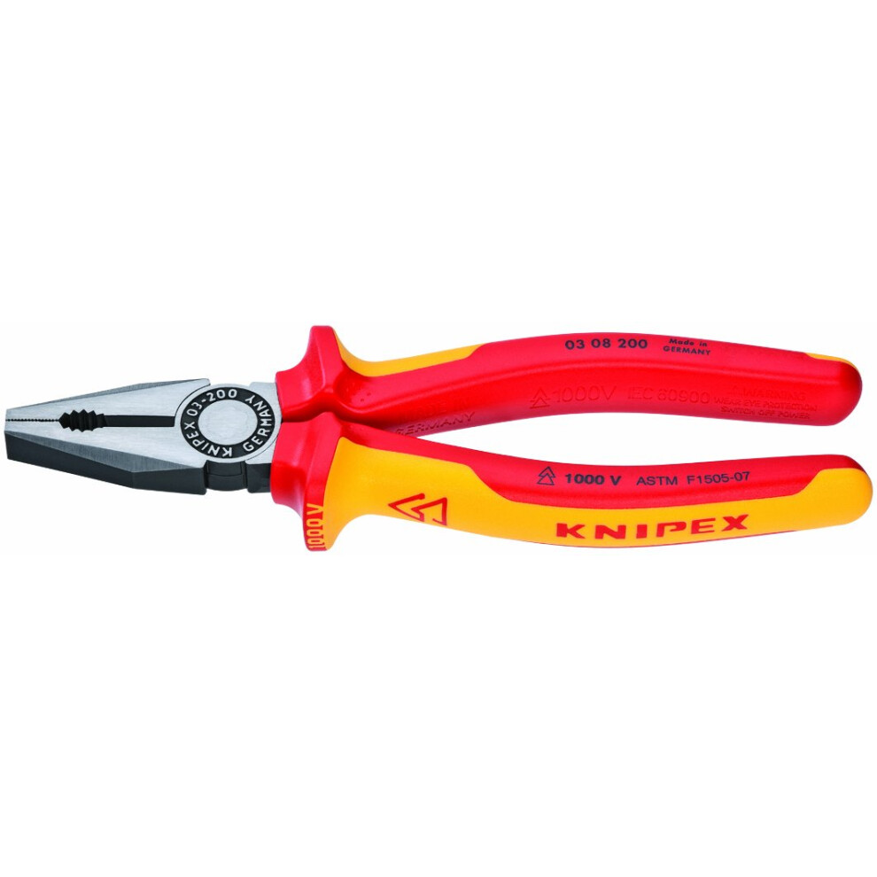 KNIPEX  03 08 200 SBA Tools  Combination Pliers  1000V Insulated 0308200SBA