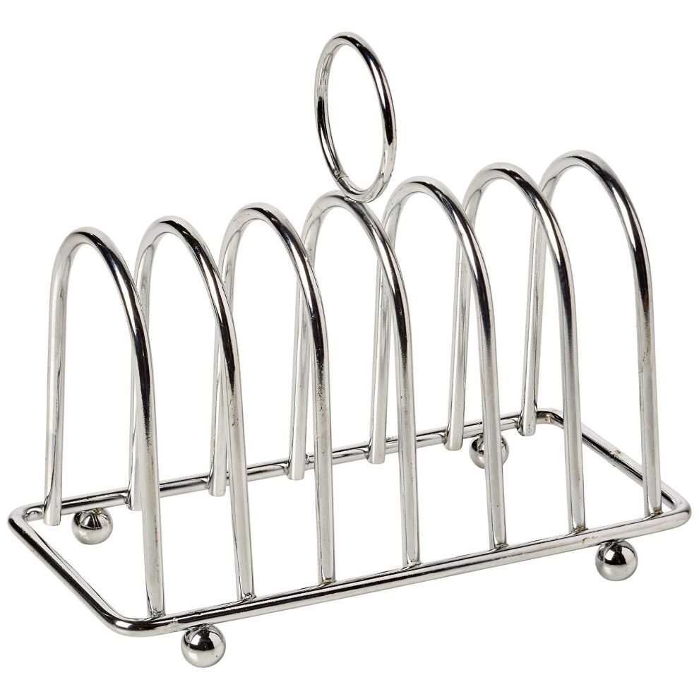 Apollo The HOUSEWARES Brand Chrome Toast Rack 6 Slice Size 13x14x7cm Chrome