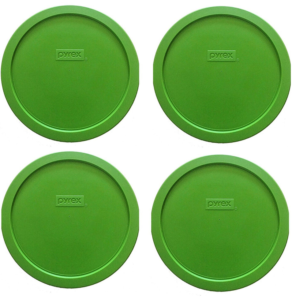 Pyrex 7402PC 67Cup Green Plastic Food Storage Lids  Made in USA  4 Pack