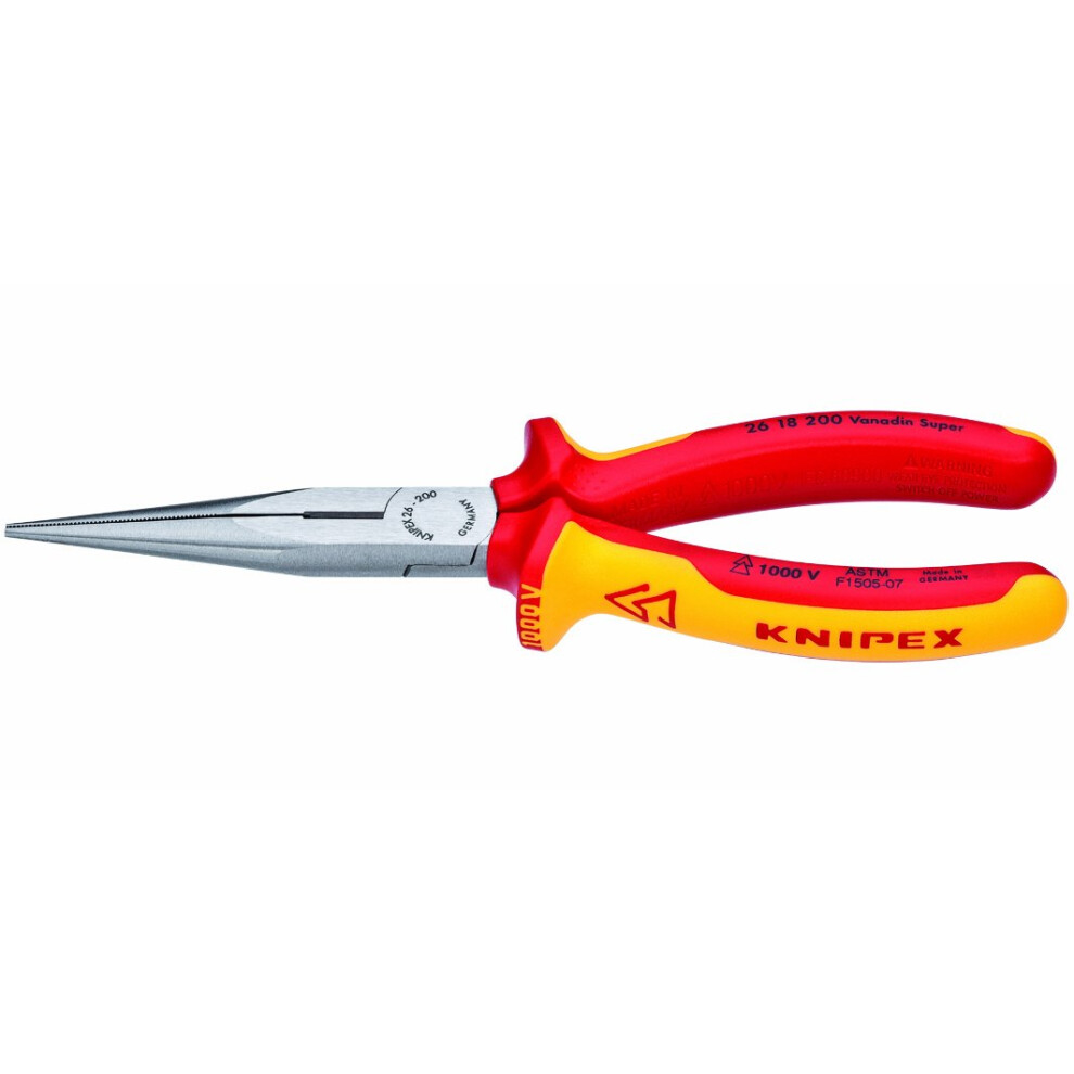 KNIPEX Long Nose Pliers wCut1000V Insulated  Red