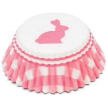 Fox Run Gingham Konijn Papieren Muffin en Cupcake Bakjes, Set van 50 Standaard Maat