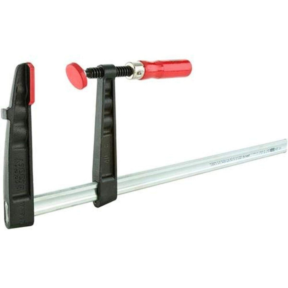 BESSEY Light Duty Tradesmans Bar Clamp  25x6 In  TGJ2506  Woodworking Clamps with Wooden Handle  Ideal for Home Improvemen