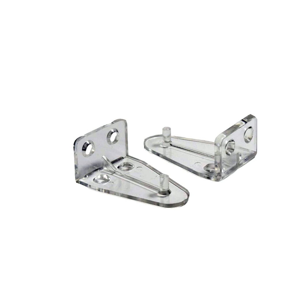 Amazing Drapery Hardware 10 Pair RV Hold Down Brackets for Mini Blinds up to 1in Wide  Clear