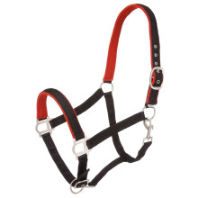 Tough 1 Nylon Padded Halter with Satin Hardware Black Horse