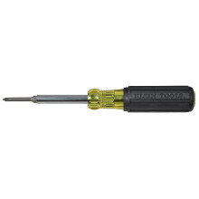 Klein Tools 32559 Multibit Screwdriver  Nut Driver  Extended Reach 6in1 Tool with Nut Driver  Phillips and Slotted Bits