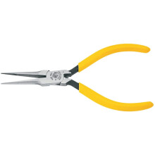 Klein Tools D318-51/2C Linemans Pliers Needle Nose Side Cutters Spring Loaded 5-Inch with Knurled Jaw
