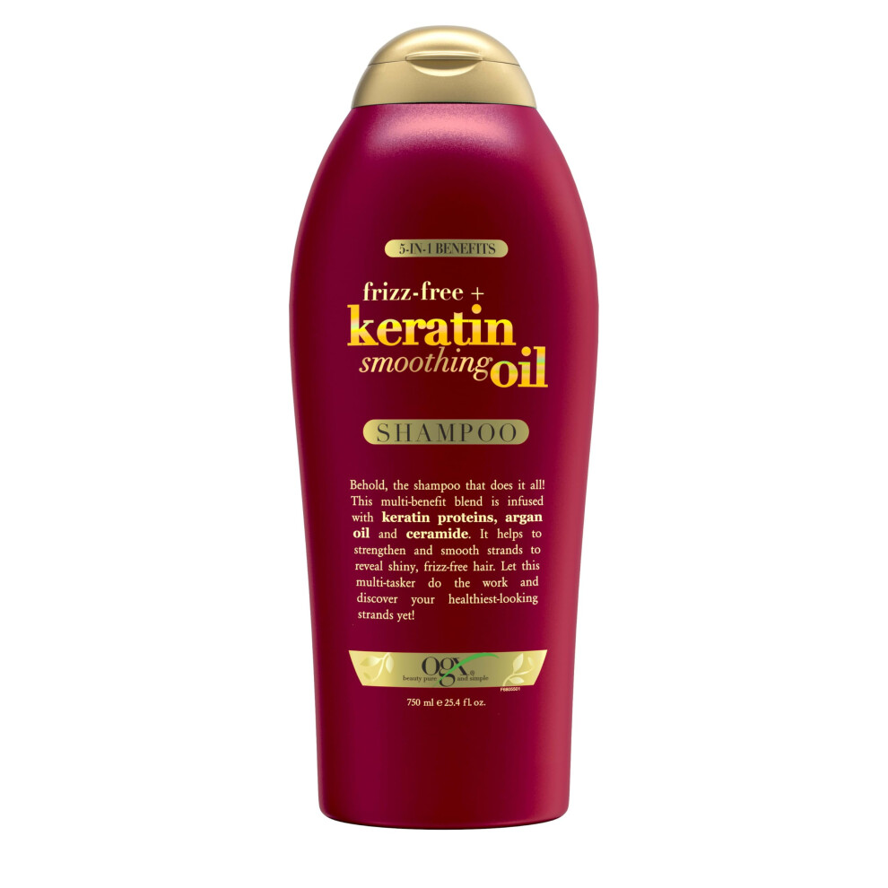 OGX FrizzFree  Keratin Smoothing Oil Shampoo  254 fl oz