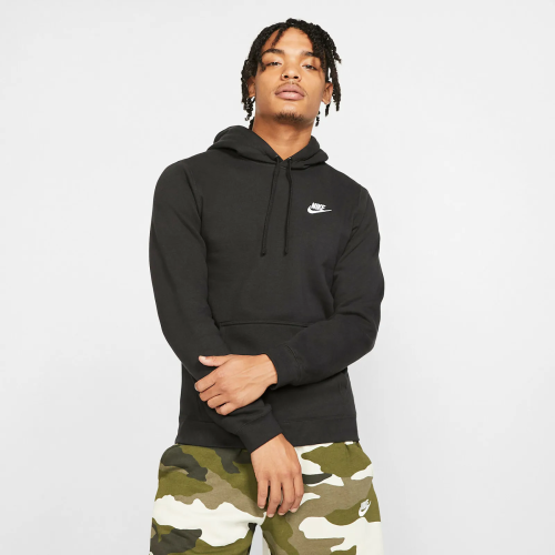 Nike (Black, Medium) Nike Mens Club Hoodies Pullover Fleece