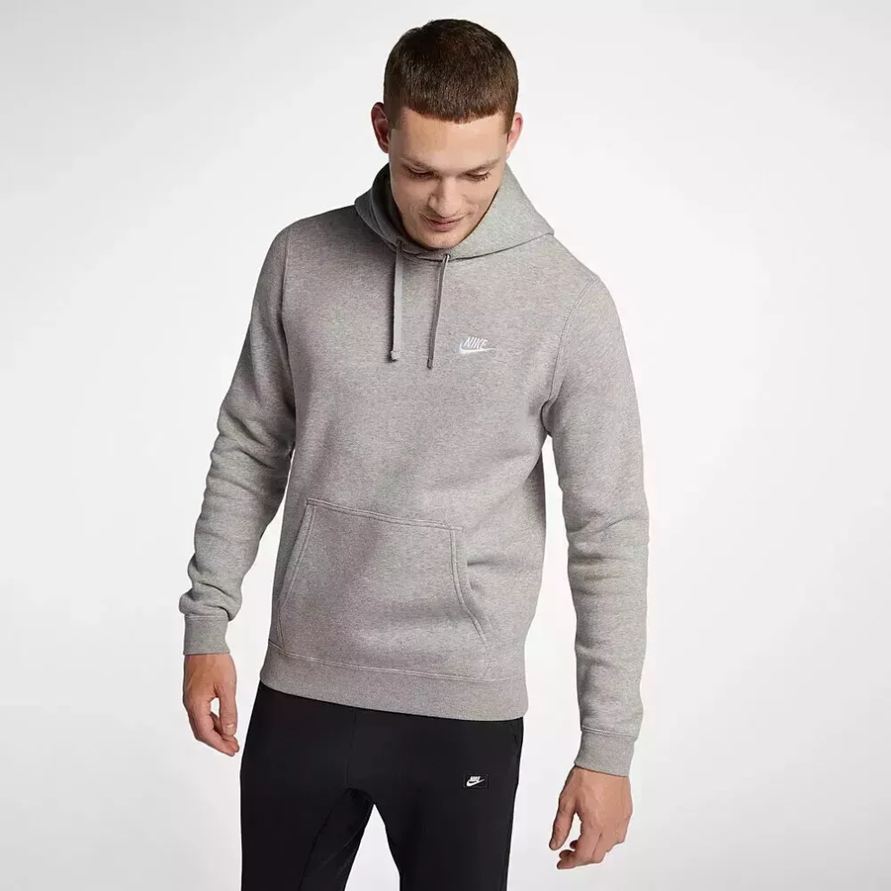 (Grey, Medium) Nike Mens Club Hoodies Pullover Fleece