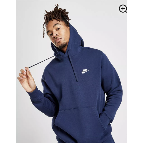 Nike (Navy, Medium) Nike Mens Club Hoodies Pullover Fleece