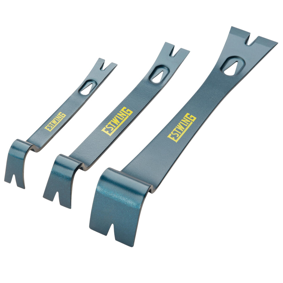 ESTWING 3Piece Pry Bar Set  55  75  10 Nail Pullers with Wide  Thin Blades  Forged Steel Construction  PB3PC