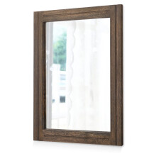 AAZZKANG Rustic Wood Mirror Rectangle Decorative Wall Mirror with Frame Bedroom Living Room Bathroom Hanging Mirror
