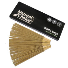 Natural Choice White Sage Incense Sticks 100 Grams Low Smoke Traditional Incense Sticks Made from Scratch Never Dipped White